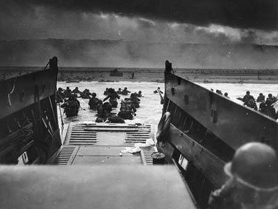 D Day Landing on Omaha Beach in World War II
