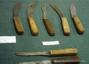 These authentic trade knives are on display at the Museum of the Mountain Man.