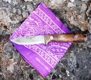 C.T. Fischer four inch bushcraft knife can handle the great majority of outdoor tasks. (Pantenburg photo)