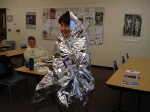 mylar blanket demo