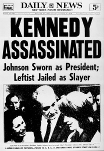 kennedy assassination front page