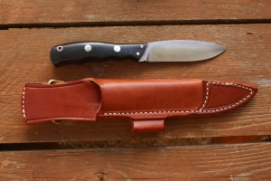 The Canadian comes with a leather KSF sheath.