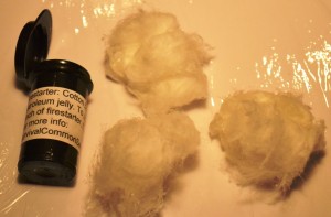 survival firestarter cotton balls infused with petroleum jelly