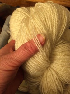 Hand spun wool yarn